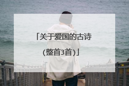 关于爱国的古诗(整首3首)