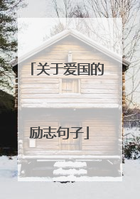 关于爱国的励志句子