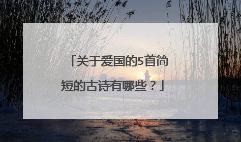 关于爱国的5首简短的古诗有哪些？