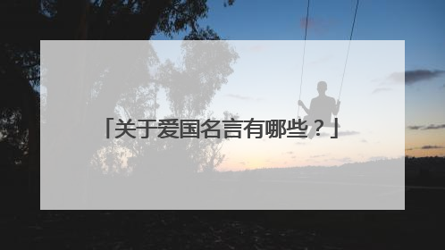 关于爱国名言有哪些？