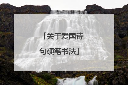 关于爱国诗句硬笔书法