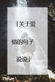 关于爱情的句子说说