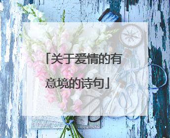 关于爱情的有意境的诗句