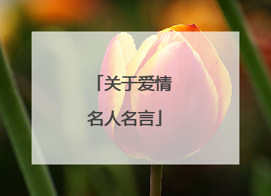 关于爱情名人名言