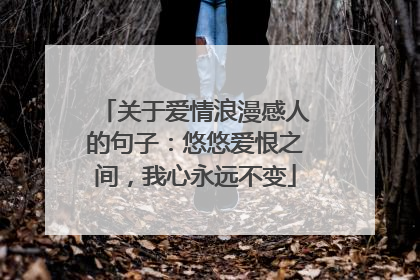 关于爱情浪漫感人的句子：悠悠爱恨之间，我心永远不变