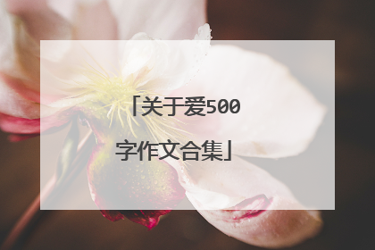 关于爱500字作文合集