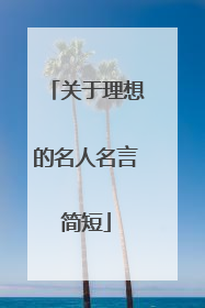 关于理想的名人名言简短