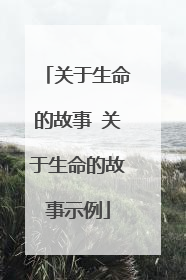关于生命的故事 关于生命的故事示例