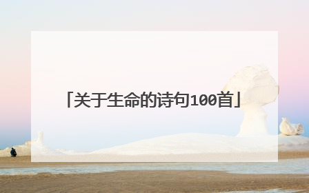 关于生命的诗句100首