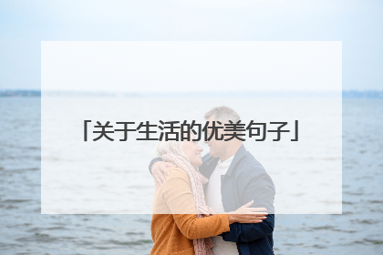 关于生活的优美句子