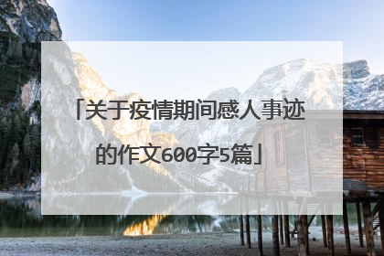 关于疫情期间感人事迹的作文600字5篇