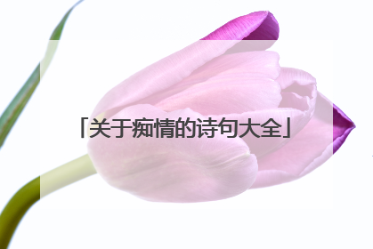 关于痴情的诗句大全