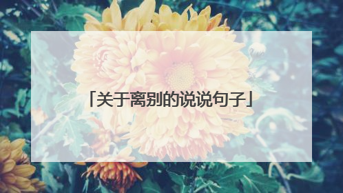 关于离别的说说句子