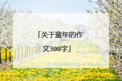 关于童年的作文300字