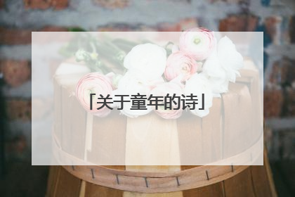 关于童年的诗