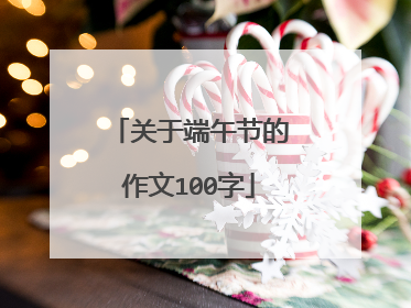 关于端午节的作文100字