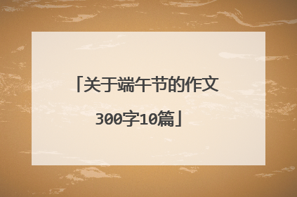 关于端午节的作文300字10篇
