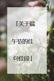 关于端午节的佳句佳段