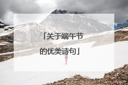 关于端午节的优美诗句