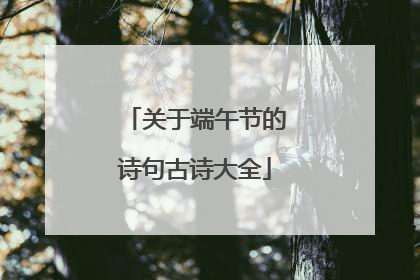 关于端午节的诗句古诗大全
