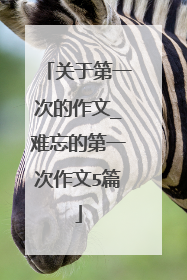 关于第一次的作文_难忘的第一次作文5篇