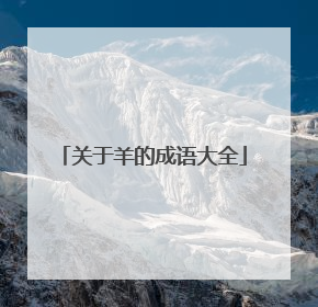 关于羊的成语大全