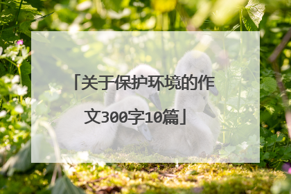 关于保护环境的作文300字10篇