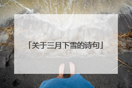 关于三月下雪的诗句