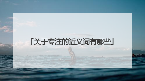关于专注的近义词有哪些