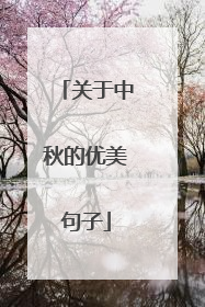 关于中秋的优美句子