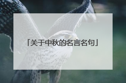 关于中秋的名言名句