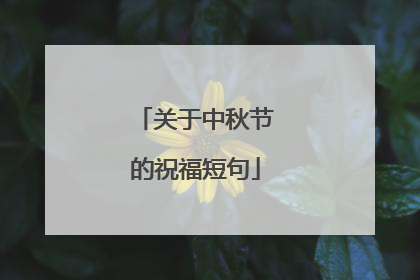 关于中秋节的祝福短句