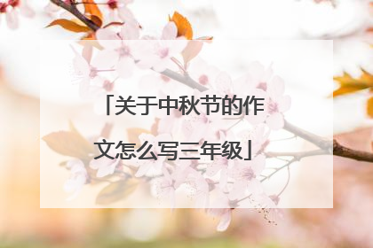 关于中秋节的作文怎么写三年级