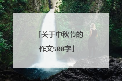 关于中秋节的作文500字