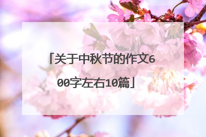 关于中秋节的作文600字左右10篇