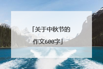 关于中秋节的作文600字