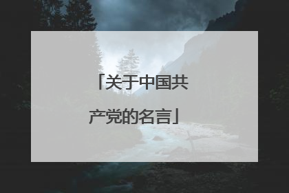 关于中国共产党的名言