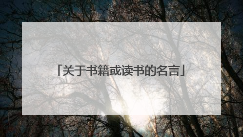 关于书籍或读书的名言