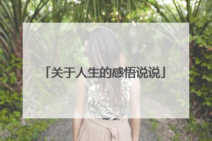 关于人生的感悟说说