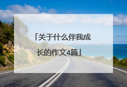 关于什么伴我成长的作文4篇