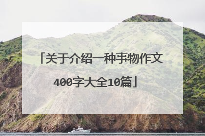 关于介绍一种事物作文400字大全10篇