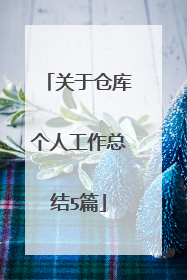 关于仓库个人工作总结5篇
