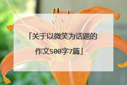 关于以微笑为话题的作文500字7篇
