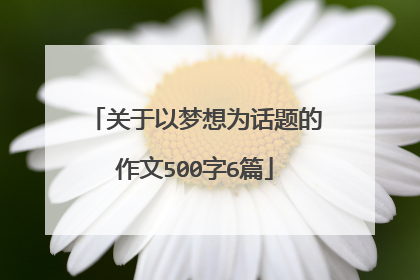 关于以梦想为话题的作文500字6篇