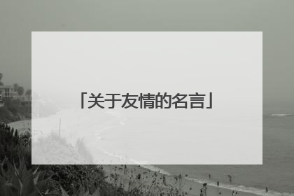 关于友情的名言