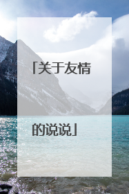 关于友情的说说