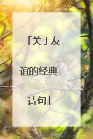 关于友谊的经典诗句