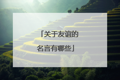 关于友谊的名言有哪些