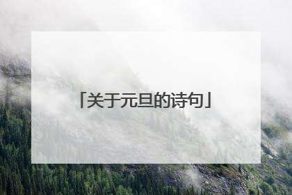 关于元旦的诗句