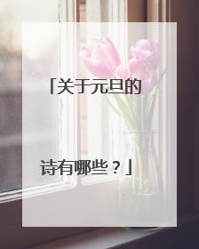 关于元旦的诗有哪些？